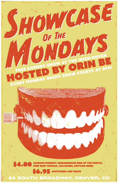 Weekly Monday Night Comedy Show in Denver at the Irish Rover Pub. 